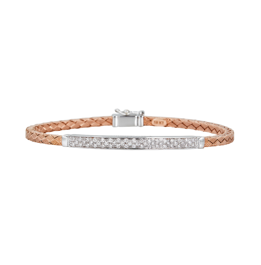 Sabel Collection Braided Bracelet with Diamonds